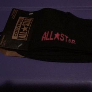 New Converse All ⭐️3 Pair Black Socks